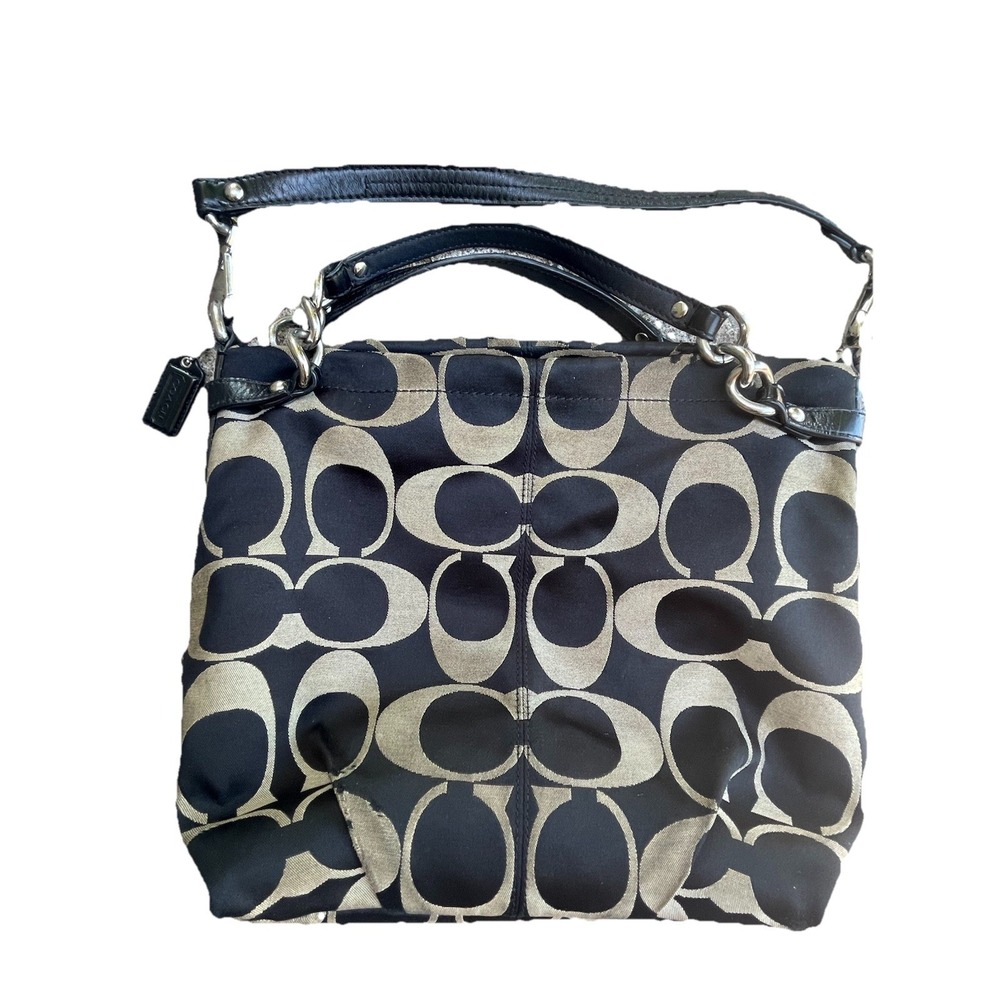Coach Brooke Hobo Signature Op Art C Monogram F17183 Shoulder Bag EUC